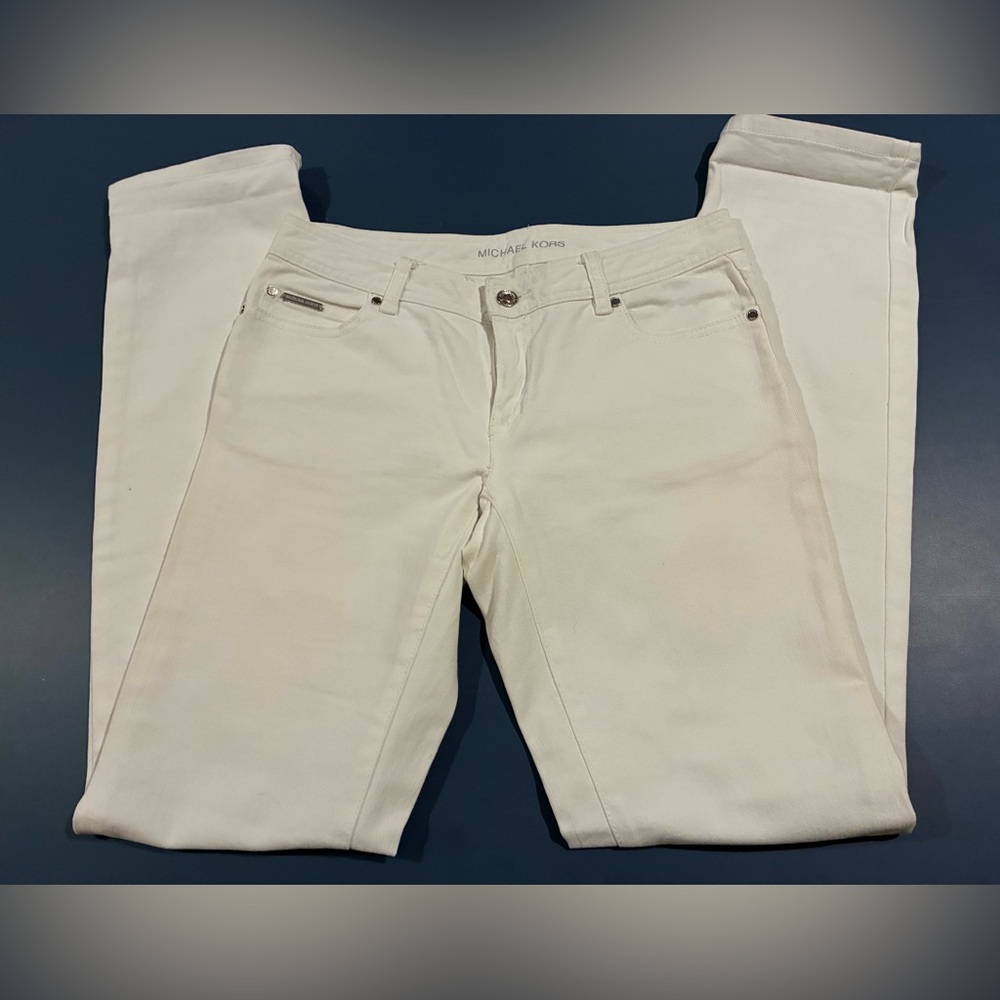 Michael Kors Women's White Straight Leg Jeans 2 NWOT